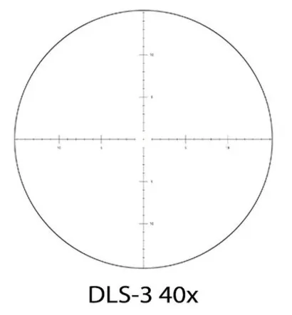 نمای رتیکل DLS-3 40x دوربین روی سلاح دلتا Stryker HD 5-50x56 SFP