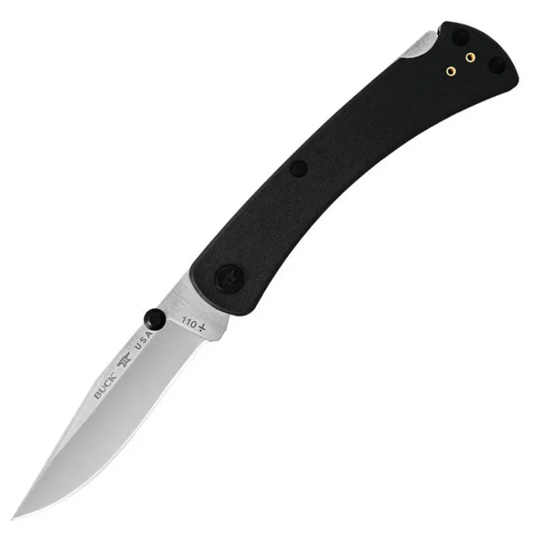 چاقو تاشو Buck 110BKS3 با دسته مشکی و تیغه استیل